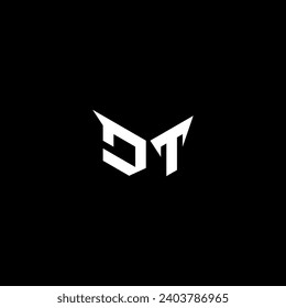 DT Premium emblem logo initial esport and gaming design concept