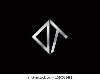 DT square shape silver color logo