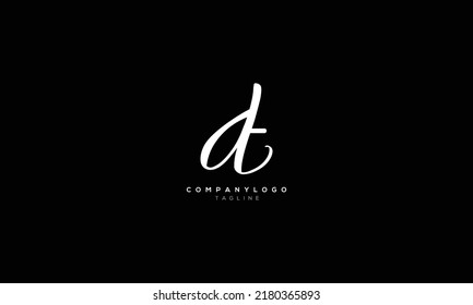 DT TD Abstract initial monogram letter alphabet logo design