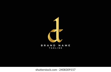 DT, TD, Abstract initial monogram letter alphabet logo design