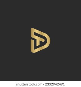 DT, TD, D AND T Abstract initial monogram letter alphabet logo design