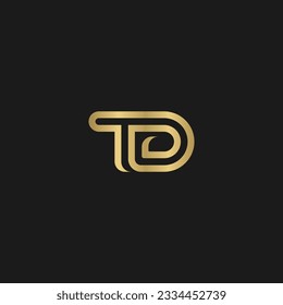 DT, TD, D AND T Abstract initial monogram letter alphabet logo design