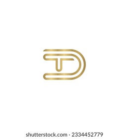 DT, TD, D AND T Abstract initial monogram letter alphabet logo design
