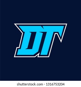 DT Text Esports Logo Designs