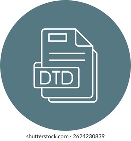 Dtd Line vector Icon Design