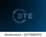 DTE low poly letter logo vector design. DTE lower poly logo design. DTE unique low poly logo design.