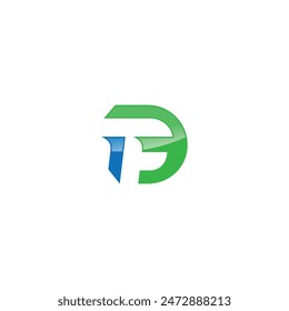 DTF Abstract initial monogram letter alphabet logo design. Vector illustration