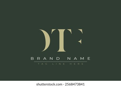DTF abstract letter logo design. This logo is designed by three abstract letters.
