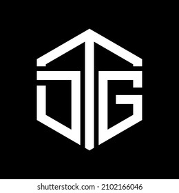 DTG Unique abstract geometric vector logo design.
