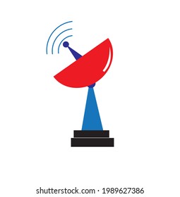 Ilustración vectorial de plato DTH o Direct to Home o logotipo o clipart minimalista o plano