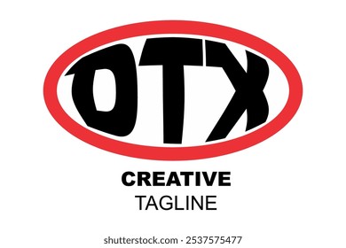 DTH text vector, and red ring, cool company or product logo design.