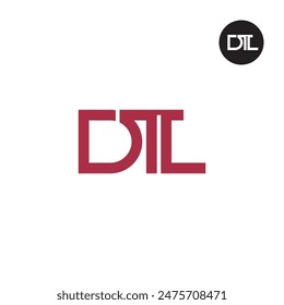 Diseño de monograma de letra de logotipo DTL