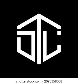 DTL Unique abstract geometric vector logo design.