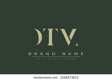 DTM abstract letter logo design. This logo is designed by three abstract letters.