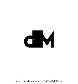 diseño original del logotipo del monograma de la letra dtm