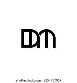 dtm typography letter monogram logo design