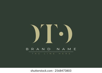 DTO abstract letter logo design. This logo is designed by three abstract letters.