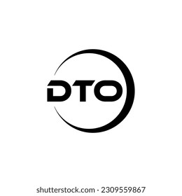 Diseño del logotipo de la letra DTO en la ilustración. Logo vector, diseños de caligrafía para logotipo, afiche, invitación, etc.