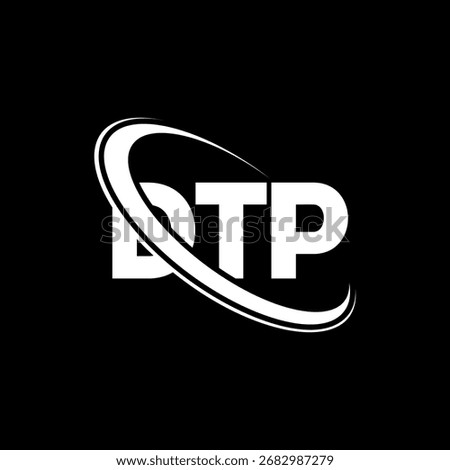DTP logo. DTP letter. DTP letter logo design. Initials DTP logo linked with circle and uppercase monogram logo. DTP-typography for technology, business and real estate brand.