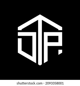 DTP Unique abstract geometric vector logo design.