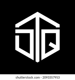 DTQ Unique abstract geometric vector logo design.