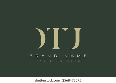 DTU abstract letter logo design. This logo is designed by three abstract letters.
