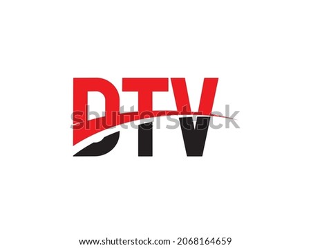 DTV Letter Initial Logo Design Vector Illustration