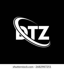 DTZ logo. DTZ letter. DTZ letter logo design. Initials DTZ logo linked with circle and uppercase monogram logo. DTZ-typography for technology, business and real estate brand.