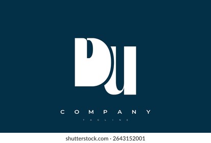 DU Abstract Geometric Logo Design. Modern and elegant logo design with simplistic typography elements, showcasing branding excellence.