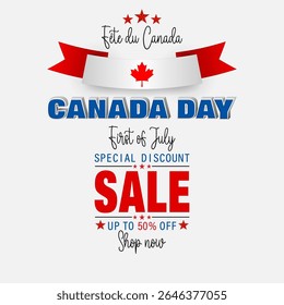 Fête du Canada=Dia do Canadá
Projeto de férias, fundo com textos de caligrafia, folha de bordo para o dia nacional do Canadá, vendas e eventos comerciais; Ilustração vetorial.