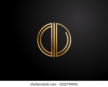 DU circle shape gold color design