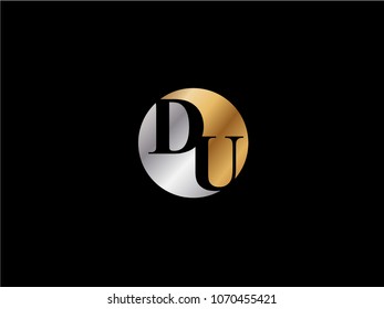 DU circle shape gold silver color design
