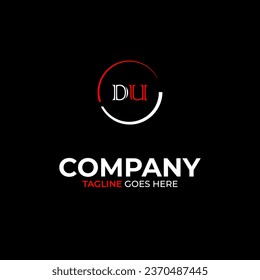 DU creative modern letters logo design template