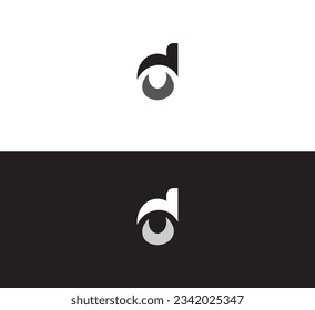 DU, DU, D letter minimalist logo design template.