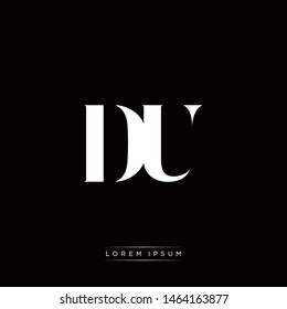 DU D U Logo Monogram with Black and White Colors