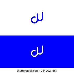 DU, DU, DW, WD letter minimalist logo design template.