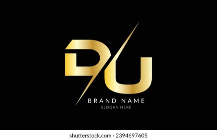 du golden letter logo template design.