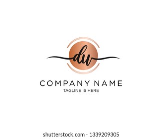 DU handwriting initial  logo vector