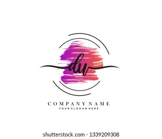 DU handwriting initial  logo vector