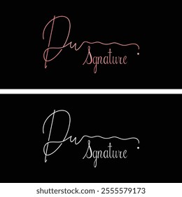 Du Handwriting signature logo. Du Hand drawn Calligraphy lettering Vector. Du letter real estate, 
beauty, photography letter logo design.
