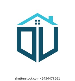 DU House Logo Design Template. Letter DU Logo for Real Estate, Construction or any House Related Business