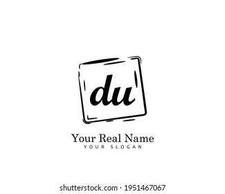 DU Initial beauty monogram logo vector