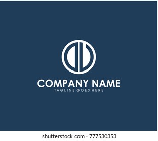 DU initial circle logo vector eps 10