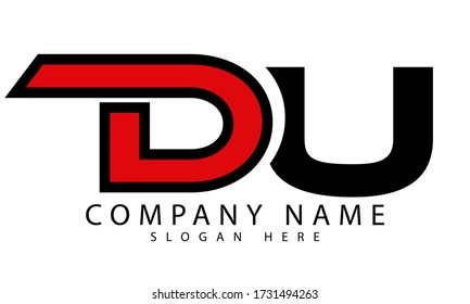 DU Initial Letter Logo Template Design illustration.