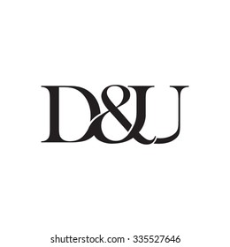D&U Initial logo. Ampersand monogram logo