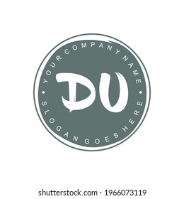DU Initial logo Branding Brush wedding business