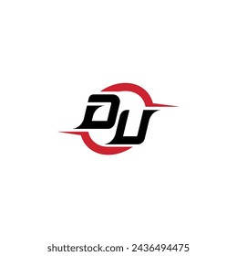 DU initial logo cool and stylish concept for esport or gaming logo as your inspirational