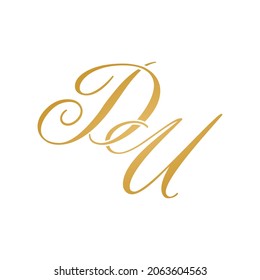 DU initial logo design vector stock