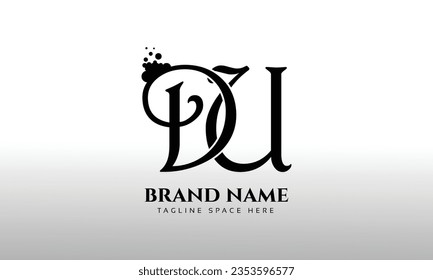 DU initials letter logo design templates