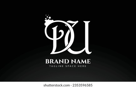 DU initials letter logo design templates